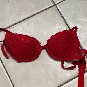 H&M red bra with sparkles in size 34B